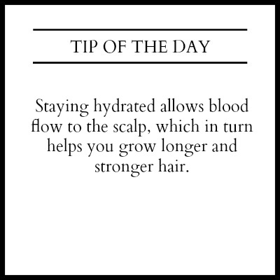 staying hydrated helps hair grow longer and stronger